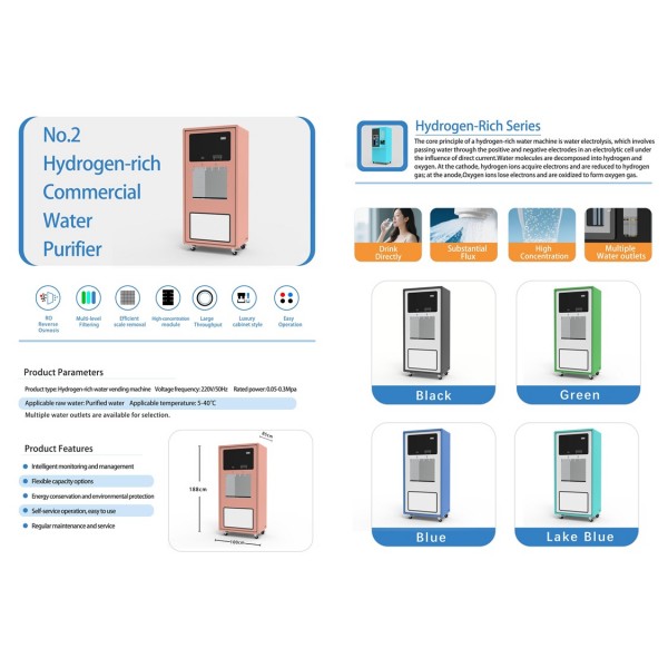 Large Capacity Commercial Hydrogen-Rich Water Purifier with Intelligent IoT System